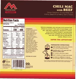 Mountain House Classic Chili Mac with Beef - 3 Servings 6 Mountain House Classic Chili Mac with Beef - 3 Servings -Camp Kitchen Sales Store 00f67433 08a2 466f bee4 f5756e0af22a
