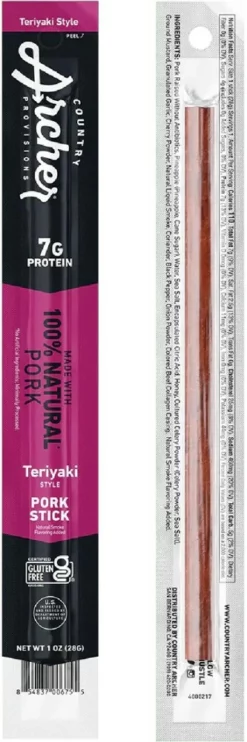 Country Archer Jerky Co. Teriyaki Pork Stick - 1 oz.