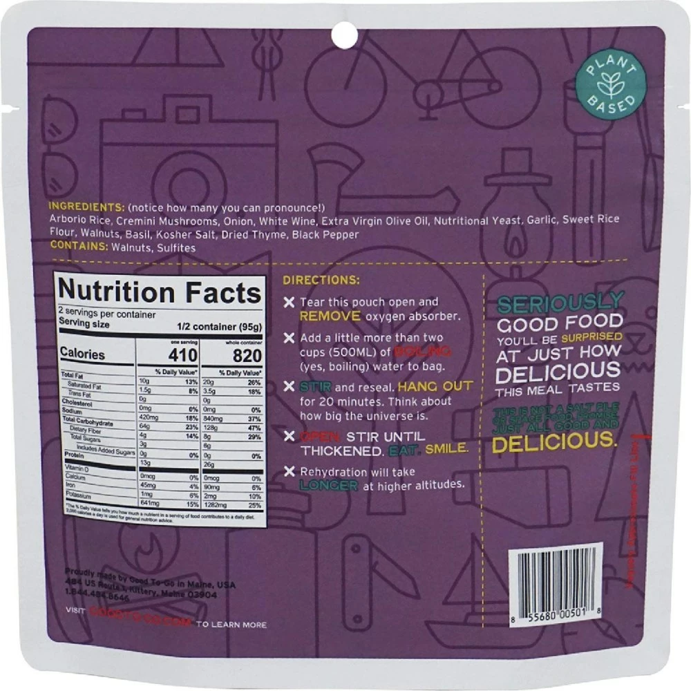 GOOD TO-GO Herbed Mushroom Risotto - 2 Servings 4 GOOD TO-GO Herbed Mushroom Risotto - 2 Servings - Image 2