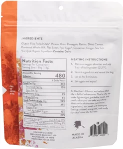 Heather's Choice Morning Glory Oatmeal - 1 Serving - None -Camp Kitchen Sales Store 0f9971e8 b089 45df adae 2b80b9bd615c