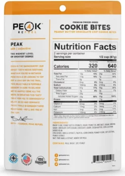PEAK REFUEL Peanut Butter Chocolate Chip Cookie Bites -Camp Kitchen Sales Store 16b17556 db7b 46cc ab14 67c7770ad6b5