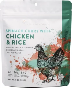 Heather's Choice Spinach Curry with Chicken and Rice - 1 Serving - None