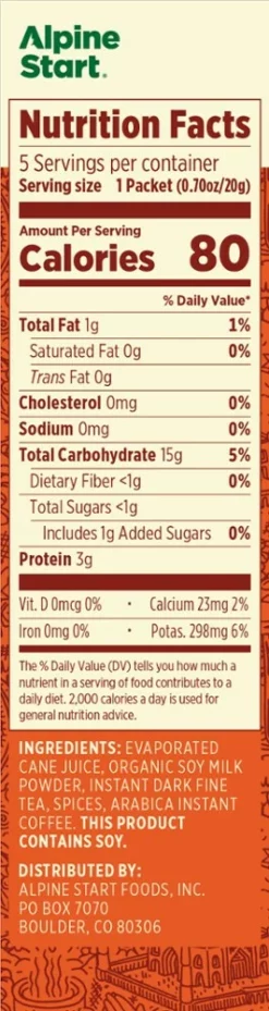 Alpine Start Dirty Chai Latte Instant Coffee - Package of 5 -Camp Kitchen Sales Store 3716b93a fe7d 4504 bbb8 a8648ddc6ffe