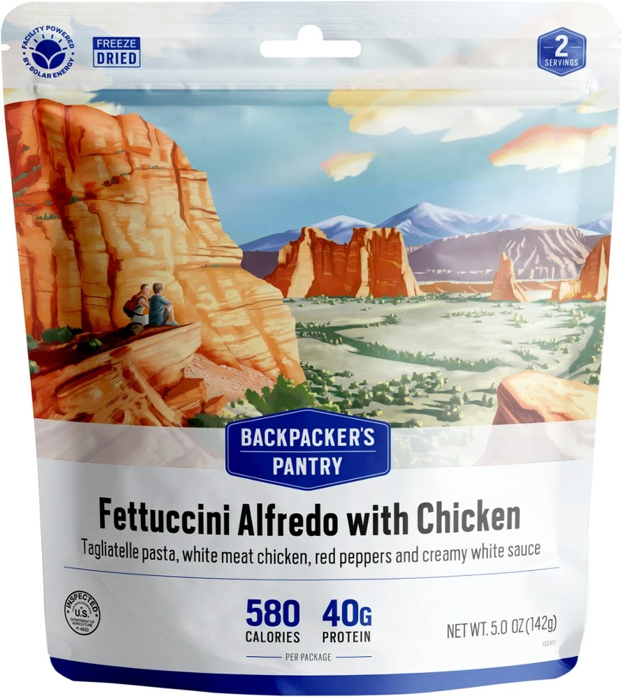 Backpacker's Pantry Fettuccini Alfredo with Chicken - 2 Servings - None 3 Backpacker's Pantry Fettuccini Alfredo with Chicken - 2 Servings - None