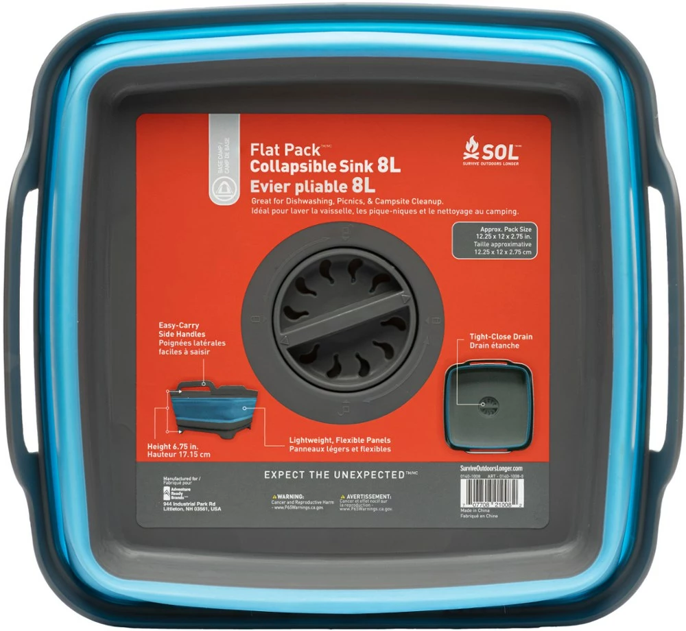 SOL Flat Pack Collapsible Sink - 8 Liters 5 SOL Flat Pack Collapsible Sink - 8 Liters - Image 3