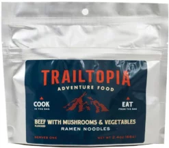 Trailtopia Ramen Noodles with Beef Flavor and Mushrooms and Vegetables - 1 Serving - None