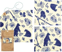 Bee's Wrap Lunch Pack - Bees and Bears Print - None