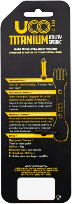 UCO Titanium Spork -Camp Kitchen Sales Store 56ef72f0 14cc 4e30 8402 353c1172b445
