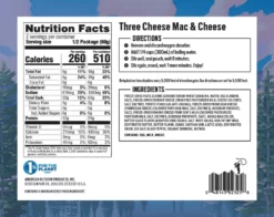 Backpacker's Pantry Three Cheese Mac & Cheese - 2 Servings 11 Backpacker's Pantry Three Cheese Mac & Cheese - 2 Servings -Camp Kitchen Sales Store 617ffb85 4199 4e27 a74a a2dc737e700c