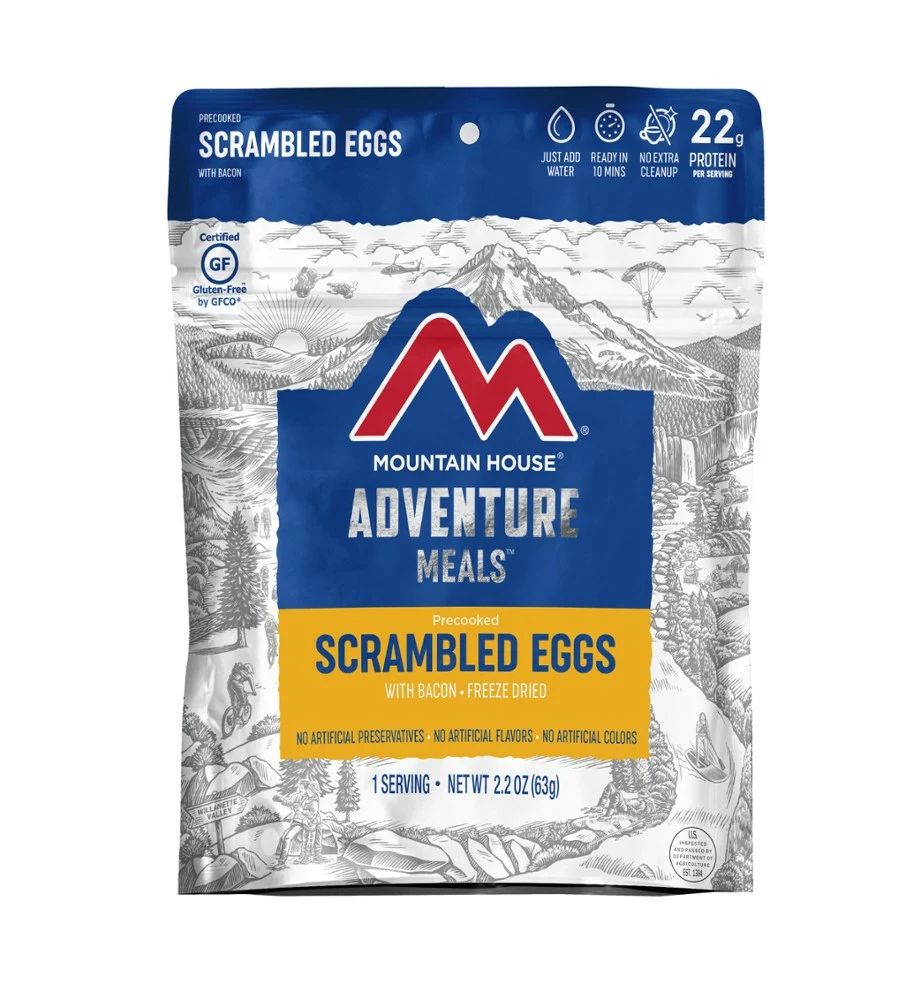Mountain House Scrambled Eggs with Bacon - Single Serving 3 Mountain House Scrambled Eggs with Bacon - Single Serving