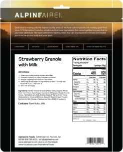 AlpineAire Foods Strawberry Granola with Milk - None -Camp Kitchen Sales Store a54691ca 6fcc 4c8b a02d 99abc2d693b4
