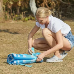 CGear Multimats Sand-Free Picnic Mat - Blue Check -Camp Kitchen Sales Store b03e8c81 cf37 4cc8 af5c 901c96a96c2c