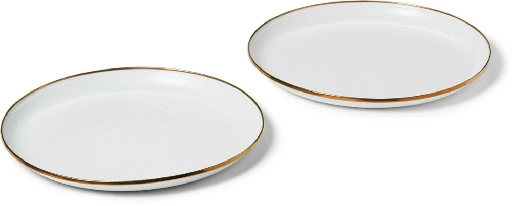 Barebones Enamelware Plates - Package of 2 - Eggshell 4 Barebones Enamelware Plates - Package of 2 - Eggshell - Image 2