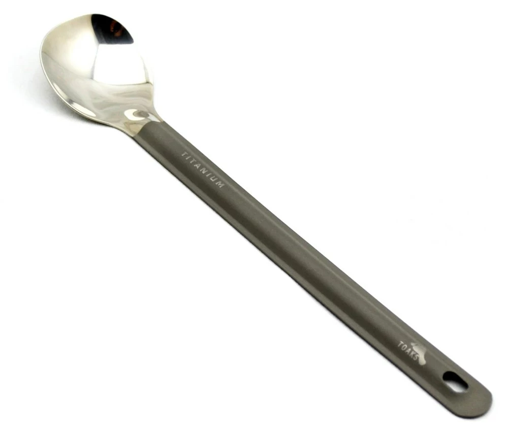 TOAKS Titanium Long Handle Spoon with Polished Bowl 3 TOAKS Titanium Long Handle Spoon with Polished Bowl