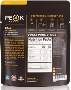 PEAK REFUEL Sweet Pork and Rice - 2 Servings -Camp Kitchen Sales Store bae87d94 b394 4c8f aec0 3ed356cfdcde