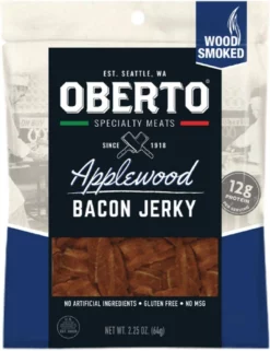 Oberto Natural Bacon Jerky - Applewood Smoked