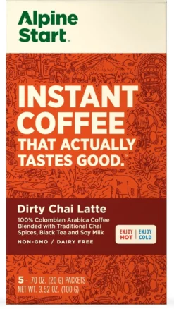 Alpine Start Dirty Chai Latte Instant Coffee - Package of 5 -Camp Kitchen Sales Store da90e23f 872a 4f5e 9736 91d22754f2e0